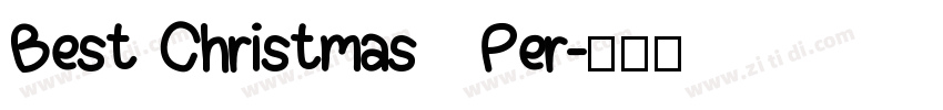 Best Christmas   Per字体转换